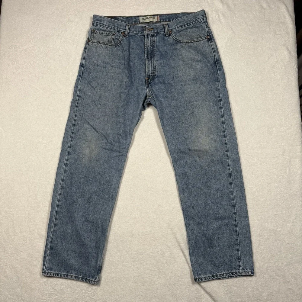 Levis 505 Jeans Mens Size 38x30(29) Blue Regular Fit Straight‎ Leg Denim